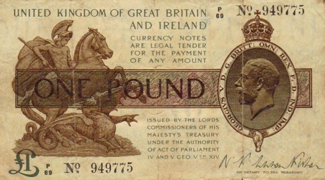 Британский фунт стерлингов 1919 года